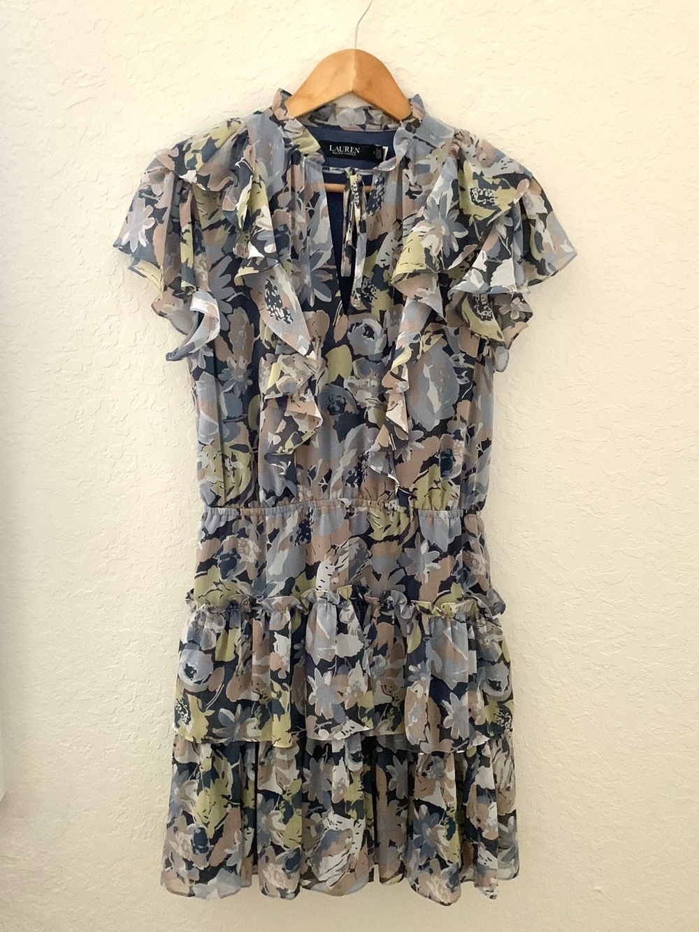 Ralph Lauren Floral Ruffle-Trim Georgette Dress - Picture 10 of 14